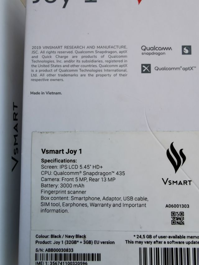 VSMART Joy 1 32GB Nero