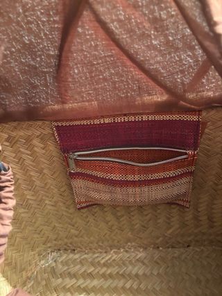 Capazo de playa tejido