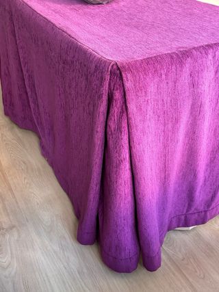 Textil Mesa Camilla Chenilla Gruesa Morado