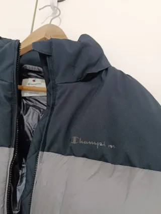 Cazadora Champion XL Negra y Gris