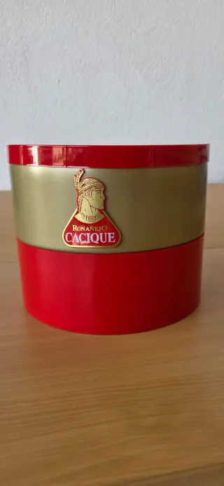 Cubitera Aluminio Cacique Roja Dorada