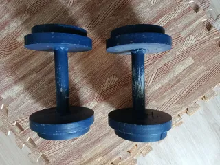 Mancuernas 9.2 kg  15€ cada una. 25€ las dos.