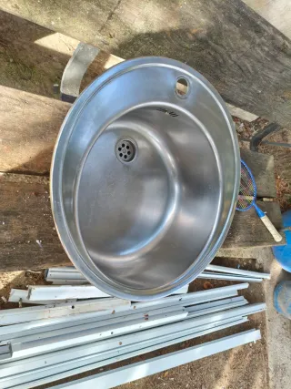 Fregadero redondo inox 50cm