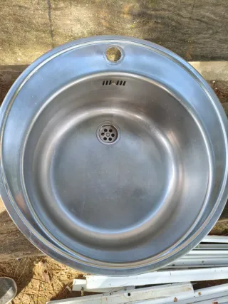 Fregadero redondo inox 50cm