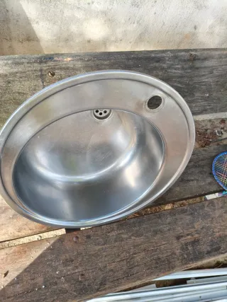 Fregadero redondo inox 50cm