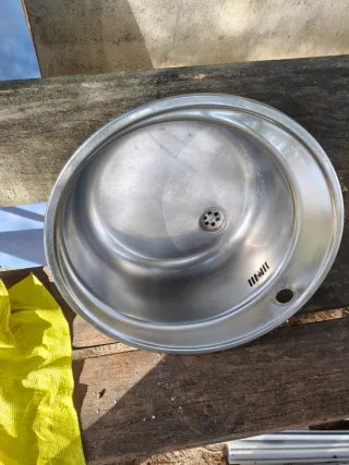 Fregadero redondo inox 50cm