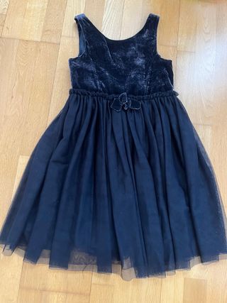 Vestido fiesta niña H&M azul talla 9-10