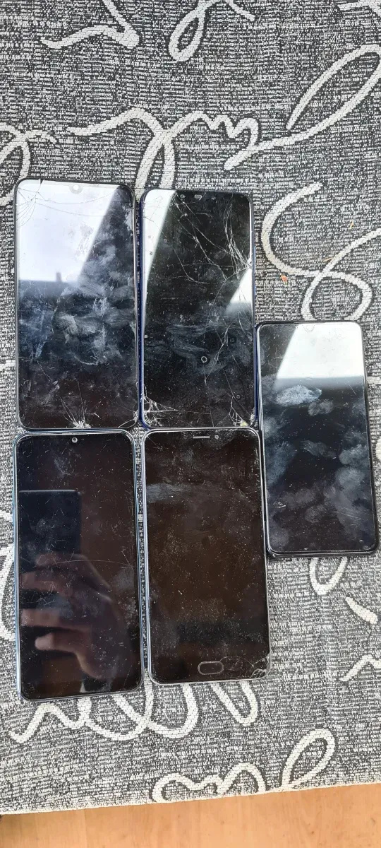 Lote de 5 celulares Huawei, LG, Meizu, Mi