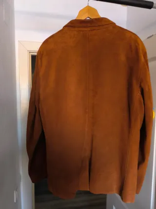 Chaqueta de ante marrón