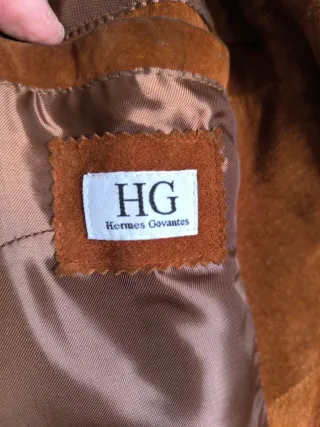 Chaqueta de ante marrón