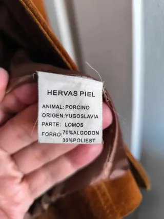 Chaqueta de ante marrón