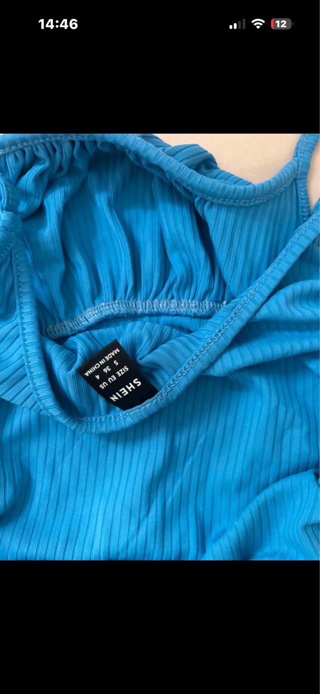 Top azul SHEIN talla S