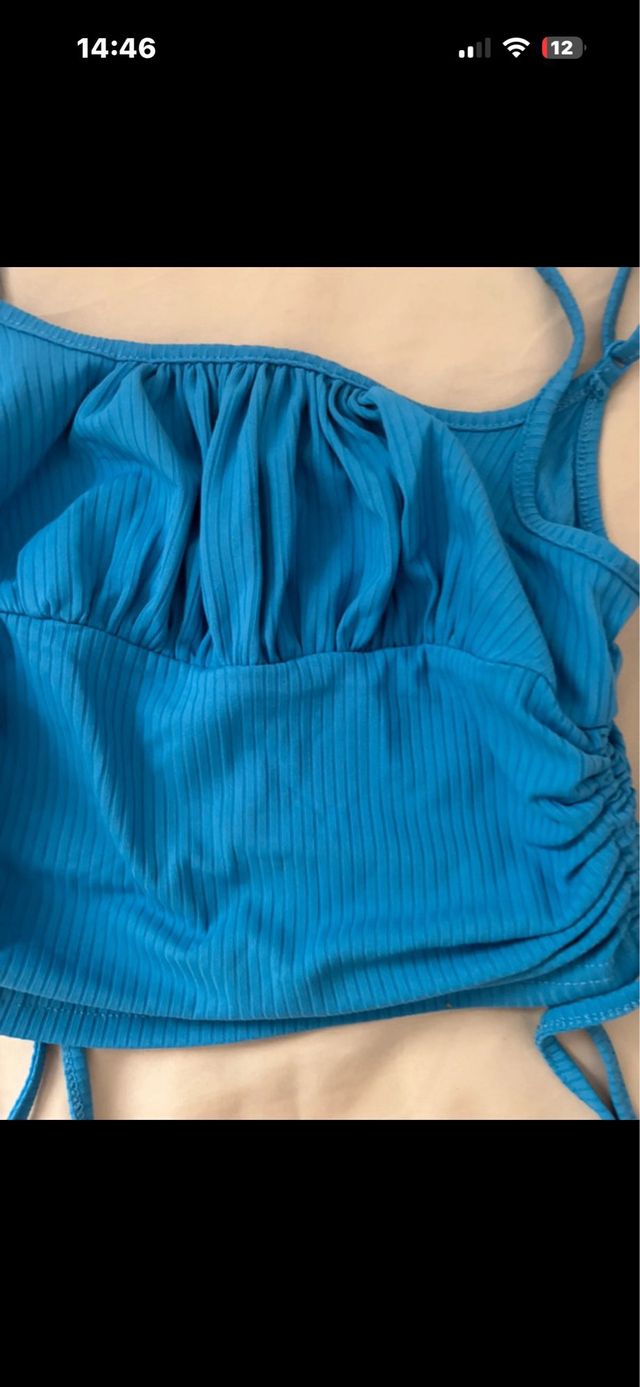 Top azul SHEIN talla S