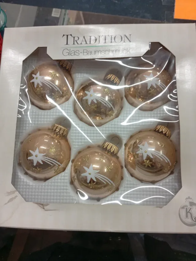 Bolas de Natal de Cristal Douradas