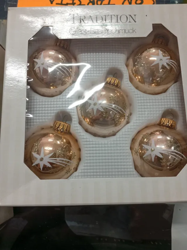 Bolas de Natal de Cristal Douradas