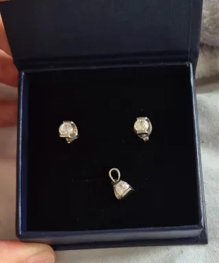 Conjunto Luxenter Colgante y Pendientes Plata