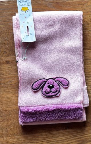Bufanda niña Petit Layette rosa con perro