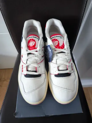 New Balance 550 Vintage Blanco Rojo