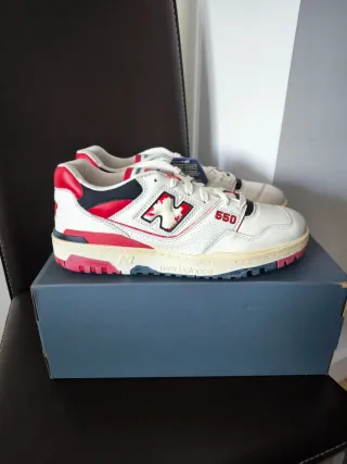 New Balance 550 Vintage Blanco Rojo