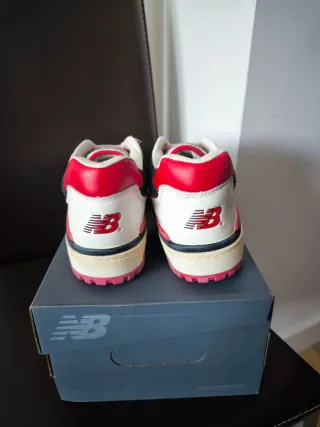 New Balance 550 Vintage Blanco Rojo