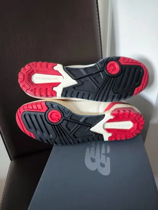 New Balance 550 Vintage Blanco Rojo