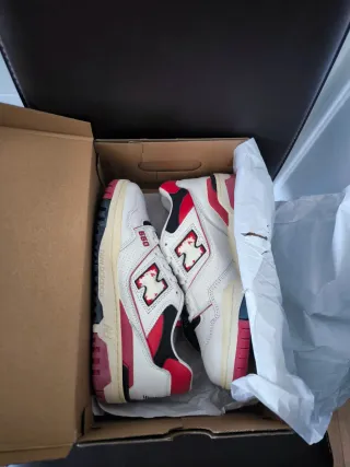 New Balance 550 Vintage Blanco Rojo