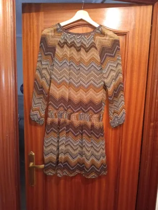 Vestido mujer estampado zig-zag