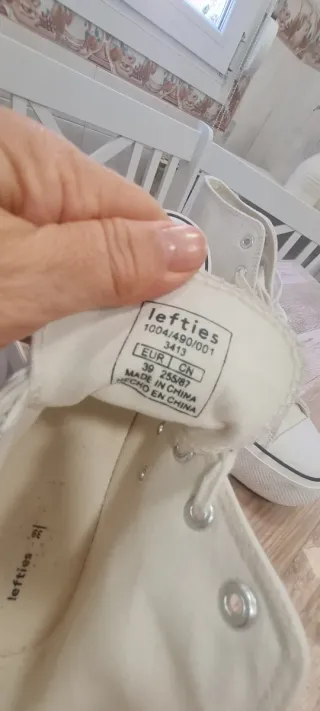 Botines Lona Lefties Blancos Impecables