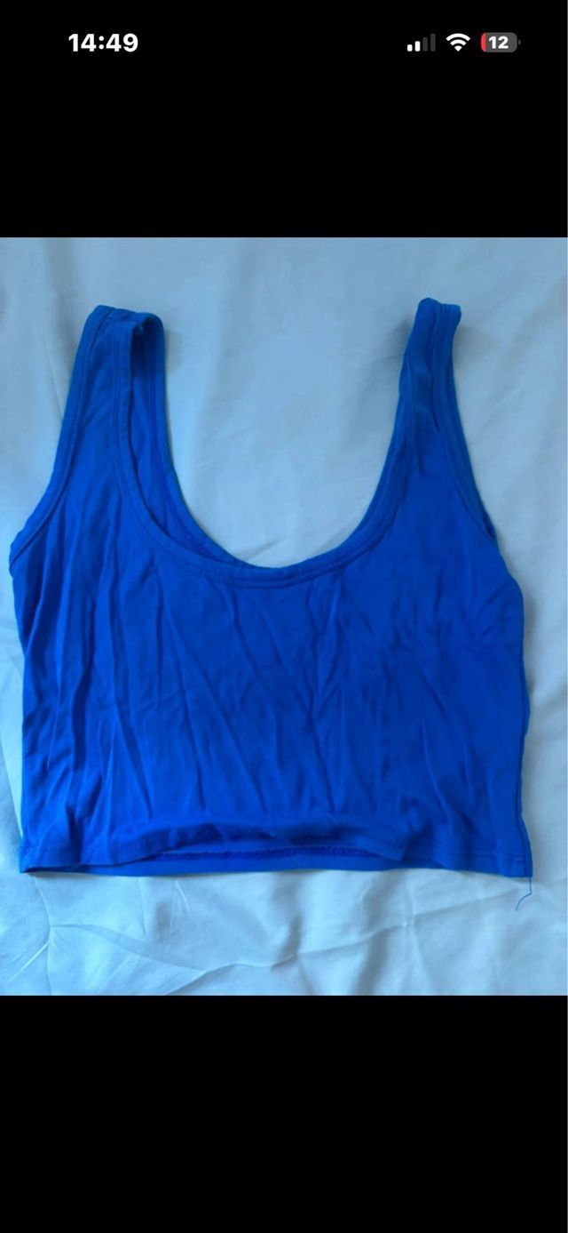 Top tirantes azul