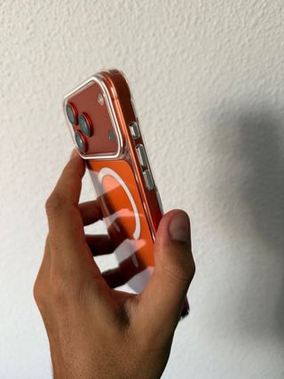 Funda+cable para iPhone 17ProMax Transparente