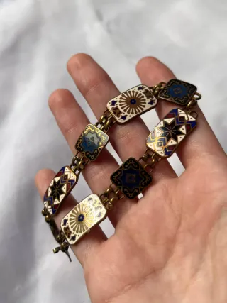 Pulsera esmaltada Art Decó 1920