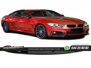 SPOILER DELANTERO LOOK M-PERFORMANCE PARA BMW SERIE 4 F32 / F33 / F36 NEGRO BRILLO