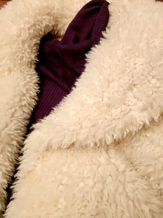 Abrigo Teddy Zara Blanco nuevo