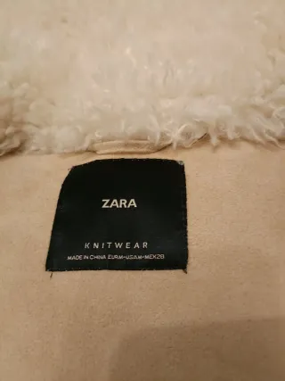 Abrigo Teddy Zara Blanco nuevo