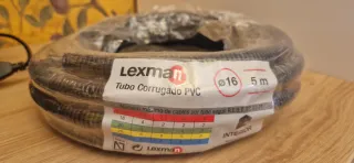 Tubo Corrugado PVC Lexman 16mm 5m