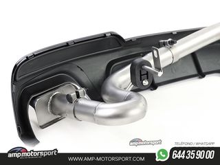 DIFUSOR TRASERO BRILLO BMW SERIE 5 F10/F11 + CONVERSIÓN A DOS SALIDAS V8