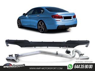 DIFUSOR TRASERO MATE BMW SERIE 5 F10/F11 + CONVERSIÓN A DOS SALIDAS V8