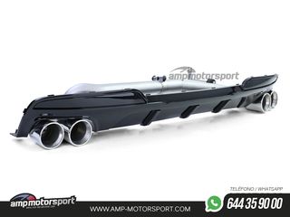 DIFUSOR TRASERO BRILLO BMW SERIE 5 F10/F11 + CONVERSIÓN A DOS SALIDAS