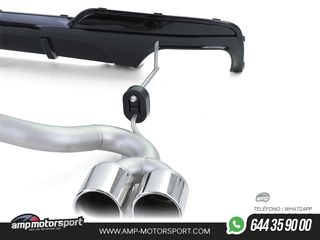 DIFUSOR TRASERO BRILLO BMW SERIE 5 F10/F11 + CONVERSIÓN A DOS SALIDAS