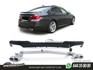 DIFUSOR TRASERO MATE BMW SERIE 5 F10/F11 + CONVERSIÓN A DOS SALIDAS