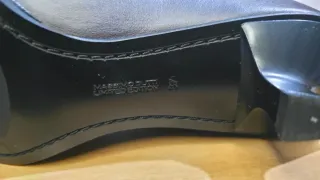 Botas altas piel burdeos Massimo Dutti