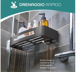 Mensola Doccia Acciaio Inox AISI 304 nuova