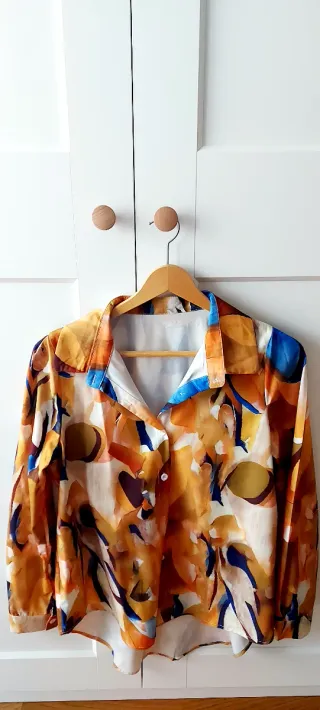 2 Camisas Anchas Talla Única Estampadas. Sin marca