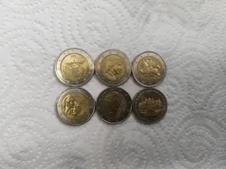 Lote 6 monedas 2€ conmemorativas