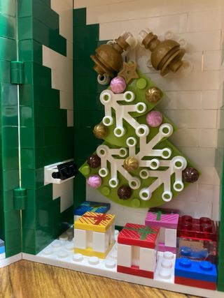 Adorno Navidad tipo LEGO Libro Mágico