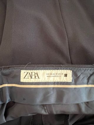 Pantalón de traje Zara azul marino