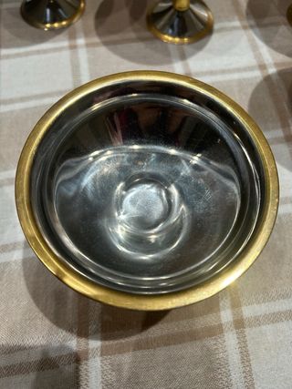 Set 6 Coppe da gelato in metallo e vetro