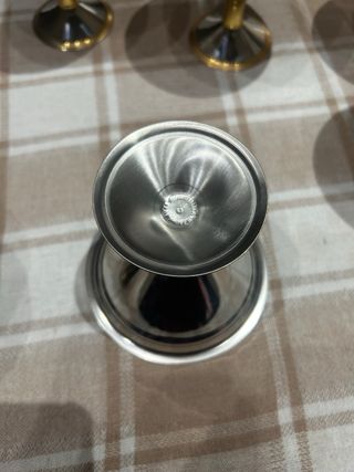 Set 6 Coppe da gelato in metallo e vetro