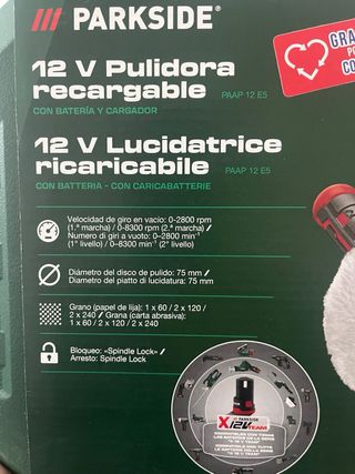 Parkside 12V Pulidora Recargable