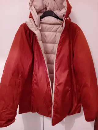 Giubbotto beige con interno rosso